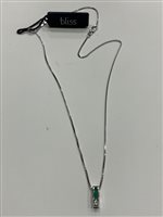 Collar Bliss Mujer in Oro blanco Smeraldo 0.15 Ct 20003741 - 20003741